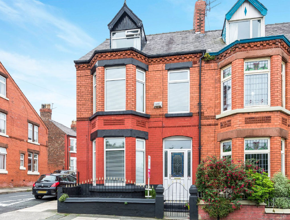 Woodlands Road, Aigburth, L17 4 Bedroom End of Terrace House For Sale